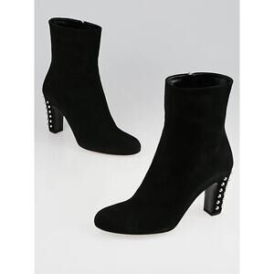 Gucci Melville Suede Studded Ankle Boots Black 9.5 / EU 39.5